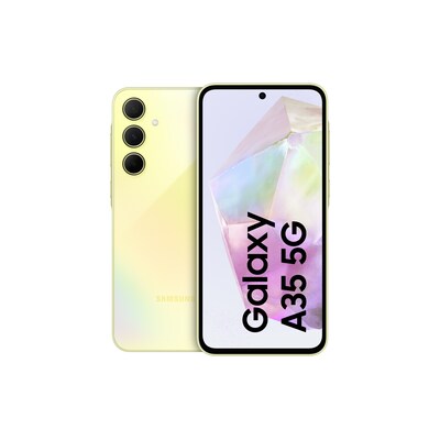 SAMSUNG Galaxy  günstig Kaufen-Samsung GALAXY A35 5G A356B Dual-SIM 256GB Lemon Android 14.0 Smartphone. Samsung GALAXY A35 5G A356B Dual-SIM 256GB Lemon Android 14.0 Smartphone <![CDATA[• Farbe: gelb • 2,4 GHz Exynos 1380 Octa-Core-Prozessor • 50 Megapixel Hauptkamera mit optisc