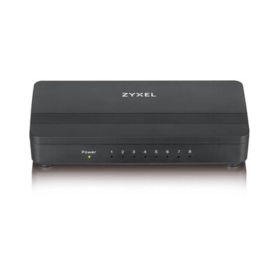 ZyXEL GS-108SV2 8-Port Desktop Gigabit Ethernet Media Switch, 8x RJ-45