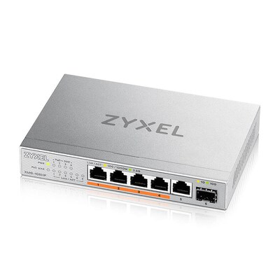 Li Po günstig Kaufen-ZyXEL XMG-105 5 Port 10/2,5G MultiGig PoE++ Switch unmanaged. ZyXEL XMG-105 5 Port 10/2,5G MultiGig PoE++ Switch unmanaged <![CDATA[• 5-Port 2.5G PoE Unmanaged Switch mit 10G Uplink • 4x IEEE 802.3bt (PoE++, 60 W) • Total PoE budget (watts): 70 • 