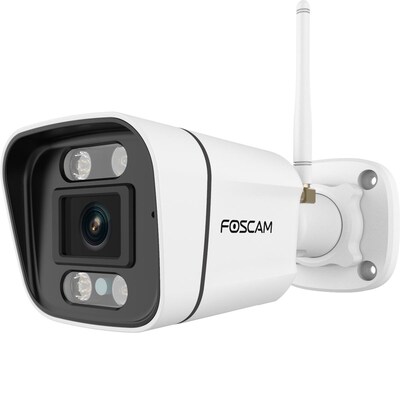 Foscam V5P 5 MP Dual-Band WLAN Überwachungskamera weiß
