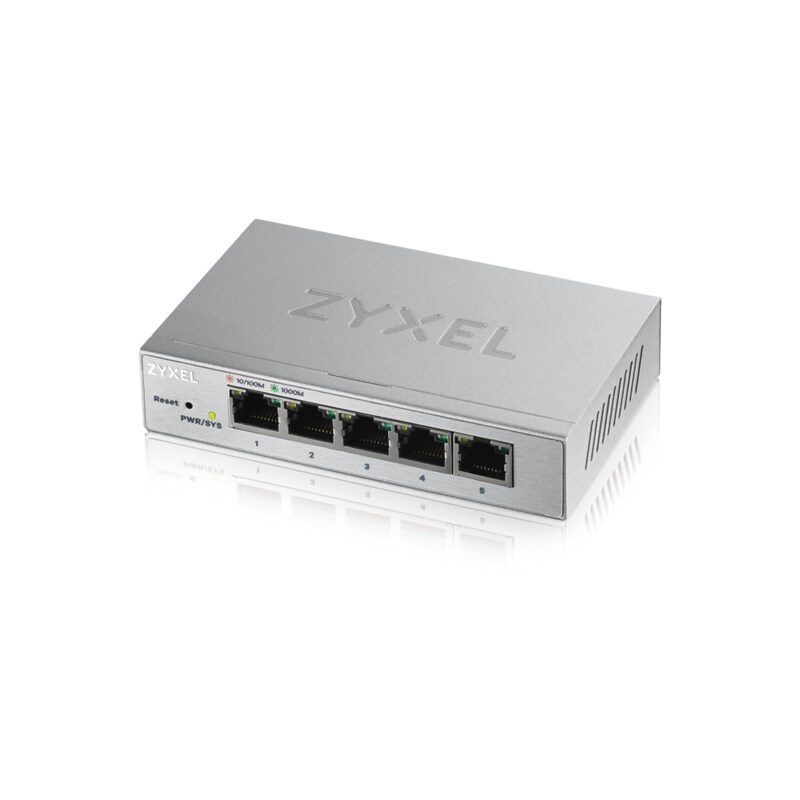 PS 100 günstig Kaufen-ZyXEL GS1200-5 5-Port Gigabit web / smart managed Switch. ZyXEL GS1200-5 5-Port Gigabit web / smart managed Switch <![CDATA[• 5-Port Web Managed Gigabit Switch • 5x 1000Base-T RJ-45 • Switching Capacity: 10 Gbps • Jumbo Frames: Up to 9 KB • Abmessungen: 1