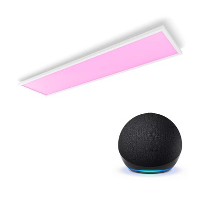 to Be günstig Kaufen-Amazon Echo Dot (5. Gen.) mit Alexa + Philips Hue Surimu 120x30 Deckenleuchte. Amazon Echo Dot (5. Gen.) mit Alexa + Philips Hue Surimu 120x30 Deckenleuchte <![CDATA[• Stets bereit – Alexa kann Witze erzählen & Musik abspielen • Kann über Bluetoot