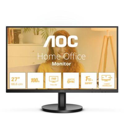AOC  27B3HMA2 68,6m (27″) FHD VA Office Monitor 16:9 VGA/HDMI 100Hz Sync 1ms | 04038986181549
