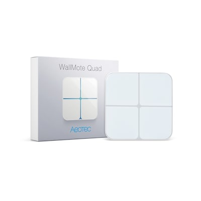 Smart Schalter günstig Kaufen-Aeotec WallMote Quad - Remote Switch mit 4 Buttons. Aeotec WallMote Quad - Remote Switch mit 4 Buttons <![CDATA[• Funk-Schalter mit vier Touch-Flächen • Slider-Funktion • Smart Home-Kategorien: • Funkstandard(s): Z-Wave • Lieferumfang:]]>. 