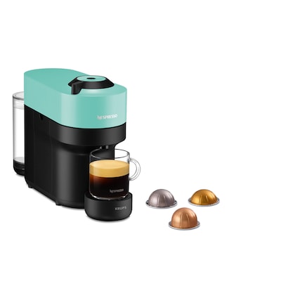 Kaffeekapselmaschine Nespresso VERTUO POP von Krups Aqua Mint