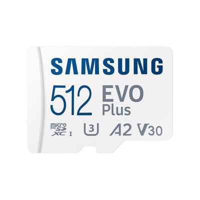 Samsung Evo Plus (2024) 512 GB microSDXC Speicherkarte (160 MB/s, Class 10, U3)