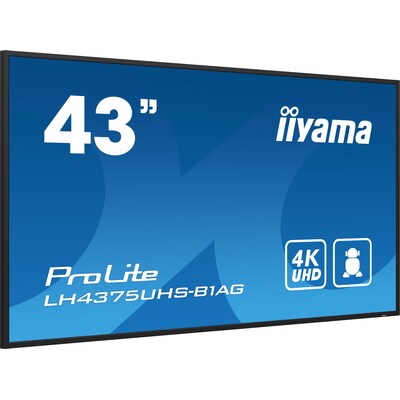 Pro HDMI günstig Kaufen-iiyama ProLite LH4375UHS-B1AG 108cm (42,5") 4K Digital Signage Monitor HDMI/DP. iiyama ProLite LH4375UHS-B1AG 108cm (42,5") 4K Digital Signage Monitor HDMI/DP <![CDATA[• Energieeffizienzklasse: G • Größe: 108 cm(42,5 Zoll) 16:9, Auflösung: 