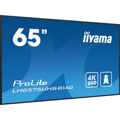 Lite On günstig Kaufen-iiyama ProLite LH6575UHS-B1AG 163,8cm (64,5") 4K UHD Monitor LED HDMI/DP. iiyama ProLite LH6575UHS-B1AG 163,8cm (64,5") 4K UHD Monitor LED HDMI/DP <![CDATA[• Energieeffizienzklasse: G • Größe: 163,8 cm(64,5 Zoll) 16:9, Auflösung: 3.840x2.16
