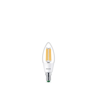Type Z  günstig Kaufen-Philips Classic LED Lampe mit 40W, E14 Sockel, Klar, Warmwhite (2700K). Philips Classic LED Lampe mit 40W, E14 Sockel, Klar, Warmwhite (2700K) <![CDATA[• Austauschtype: LED-Lampe / Sockel: E27 / Lichtfarbe: warmweiß • Energieeffizienzklasse: A • Le