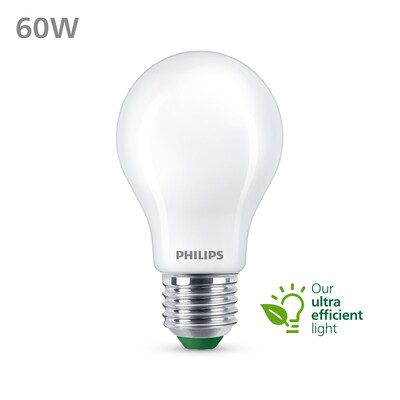 Philips Classic LED Lampe mit 60W, E27 Sockel, Matt, Warmwhite (2700K)