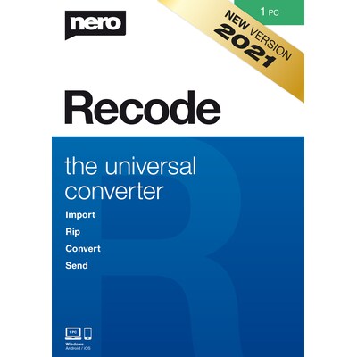 Musik/Music günstig Kaufen-NERO Recode Download Code. NERO Recode Download Code <![CDATA[• Konvertieren und rippen von Videos und Musik • Digitaler Code • unbegrenzte Laufzeit • für maximal 1 Nutzer]]>. 