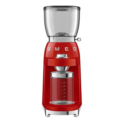 30 en  günstig Kaufen-SMEG CGF11RDEU 50s Style Kaffeemühle Rot. SMEG CGF11RDEU 50s Style Kaffeemühle Rot <![CDATA[• Kaffeemühle für bis zu 30 Mahlgrade • Leicht zu reinigendes Edelstahl-Kegelmahlwerk • Aluminium-Druckguss-Gehäuse]]>. 