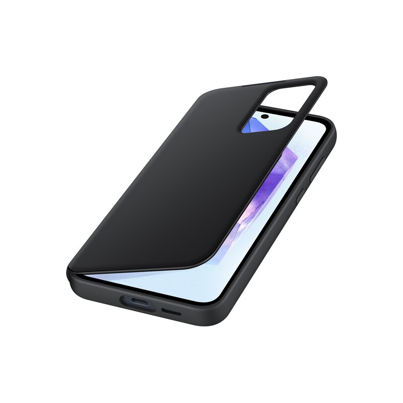 55 MS günstig Kaufen-Samsung Smart View Wallet Case EF-ZA556 für Galaxy A55 (5G) Black. Samsung Smart View Wallet Case EF-ZA556 für Galaxy A55 (5G) Black <![CDATA[• Passend für Samsung Galaxy A55 5G • Material: Polycarbonat • Schutz des Rahmens, der Rück- und Vorder