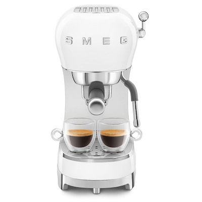 SMEG ECF02WHEU 50s Style Espresso-Kaffemaschine Weiß