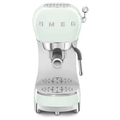 Espresso Maschine günstig Kaufen-SMEG ECF02PGEU 50s Style Espresso-Kaffemaschine Pastellgrün. SMEG ECF02PGEU 50s Style Espresso-Kaffemaschine Pastellgrün <![CDATA[• Thermoblock-Heizsystem • Kompakt und platzsparend • Einfache Bedienung • Elegantes 50's Style Design • 