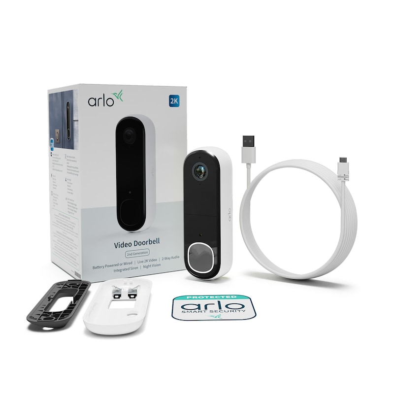 Arlo Essential 2 AVD4001 2K Video Doorbell Funk-Türklingel WLAN