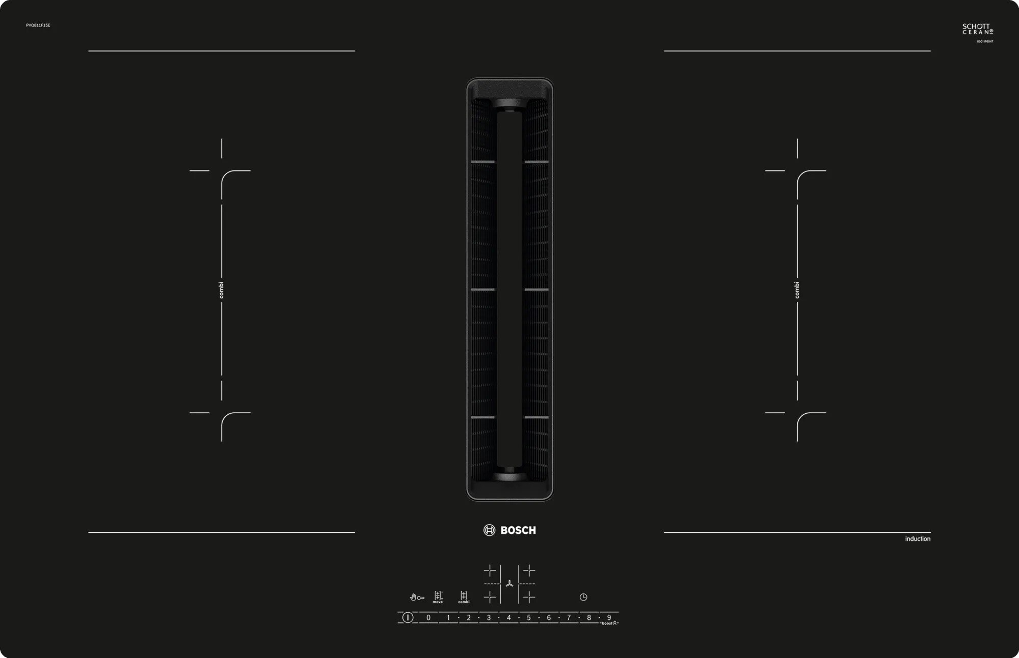 Bosch PVQ811F15E Serie 6 Induktionss-Kochfeld, 80 cm