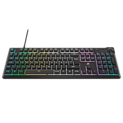 LED RGB günstig Kaufen-Corsair K55 Core RGB Gaming Tastatur. Corsair K55 Core RGB Gaming Tastatur <![CDATA[• Aluminium, perlgestrahlt, stahlgrau Farbe Stahlgrau • Einzeln programmierbare Tasten mit individueller LED-Beleuchtung • Volles Tasten-Rollover (NKRO) mit 100 % An