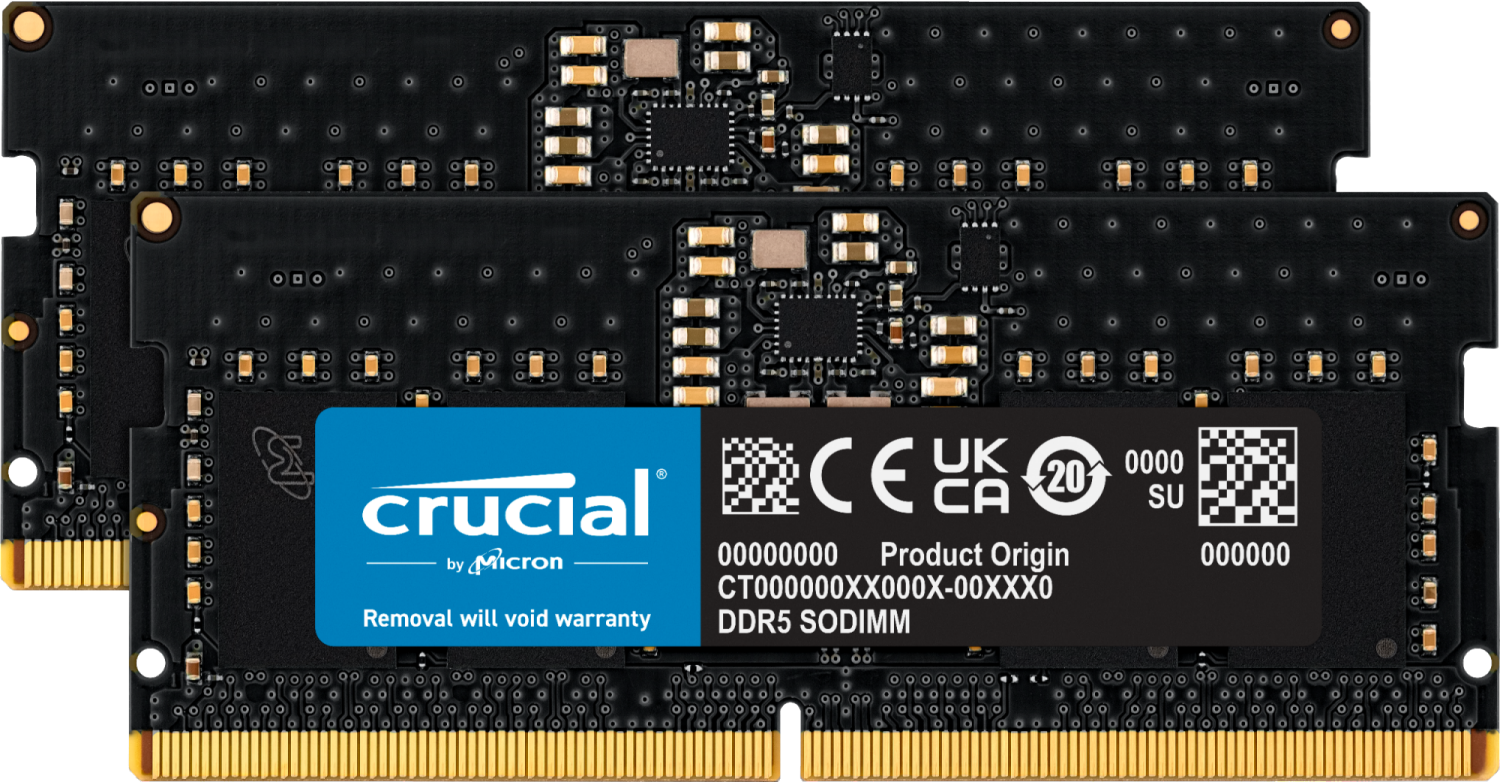 16GB (2x8GB) Crucial DDR5-5200 CL 42 SO-DIMM RAM Notebook Speicher