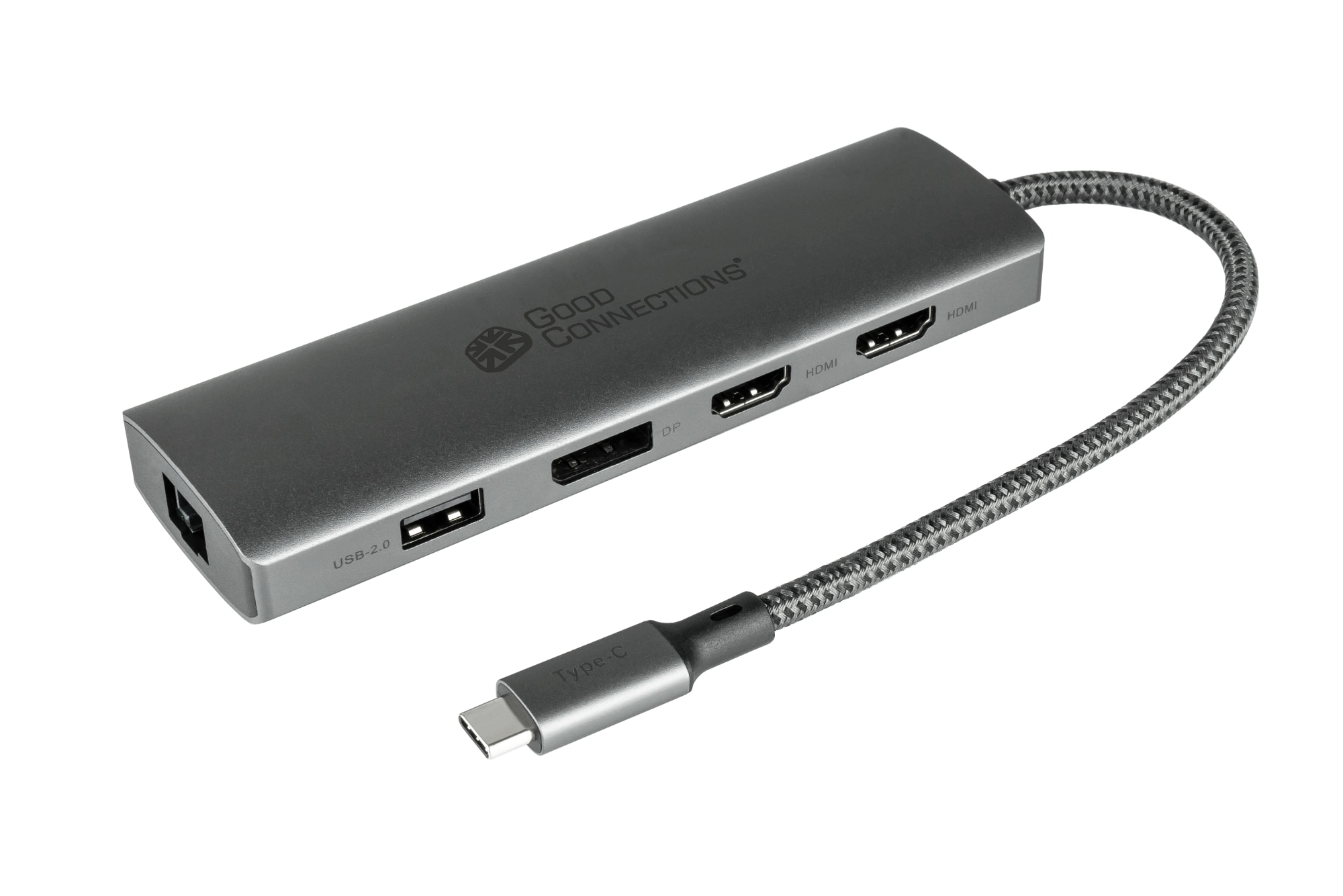 Good Connections USB-C-Hub (10-Port), 2x HDMI 2.0, 1x DP, 1x USB-C PD 96W