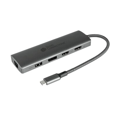 Good Connections USB-C-Hub (10-Port), 2x HDMI 2.0, 1x DP, 1x USB-C PD 96W