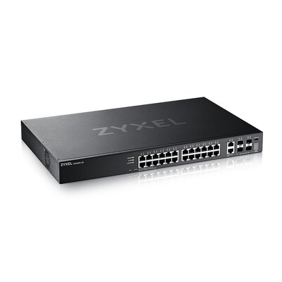 CD R günstig Kaufen-ZyXEL XGS2220-30 30-Port Managed Stack Switch, 26x RJ-45, 4x SFP+, Rackmount. ZyXEL XGS2220-30 30-Port Managed Stack Switch, 26x RJ-45, 4x SFP+, Rackmount <![CDATA[• 24-port GbE L3 Access Switch with 6 10G Uplink • 24x 100/1000 Mbps, 2x 1G/2.5G/5G/10G