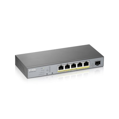 HP Smart günstig Kaufen-ZyXEL GS1350-6HP Gigabit Smart Switch, 5x RJ-45, 1x SFP, PoLRE/PoE++, lüfterlos. ZyXEL GS1350-6HP Gigabit Smart Switch, 5x RJ-45, 1x SFP, PoLRE/PoE++, lüfterlos <![CDATA[• 5-port GbE Smart Managed PoE Switch with GbE Uplink • 5x 100/1000 Mbp