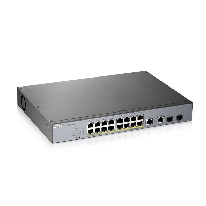 PS 3 günstig Kaufen-ZyXEL GS1350-18HP Gigabit Smart Switch, 16x RJ-45, 2x RJ-45/SFP, PoLRE/PoE+. ZyXEL GS1350-18HP Gigabit Smart Switch, 16x RJ-45, 2x RJ-45/SFP, PoLRE/PoE+ <![CDATA[• 16-port GbE Smart Managed PoE Switch with GbE Uplink • 16x 100/1000 Mbps, 2x Gigabit combo 