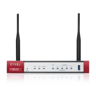 All 3 günstig Kaufen-ZyXEL USG FLEX 100 AX Wifi 6 (Device only) Firewall. ZyXEL USG FLEX 100 AX Wifi 6 (Device only) Firewall <![CDATA[• WiFi 6 • Lüfterlos • 4 x LAN/DMZ, 1 x WAN • 1x USB 3.0]]>. 