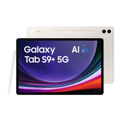 Kabel,Android günstig Kaufen-Samsung GALAXY Tab S9+ X816B 5G 256GB beige Android 13.0 Tablet. Samsung GALAXY Tab S9+ X816B 5G 256GB beige Android 13.0 Tablet <![CDATA[• 31,5 cm (12,4 Zoll) WQXGA+ Display mit 2560 x 1600 Pixeln • 3,36 GHz Qualcomm-Snapdragon 8 Gen 2 (SM8550) Octa-