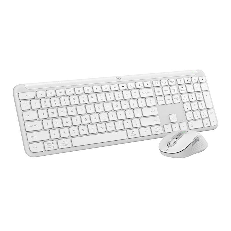 Logitech MK950 Signature Slim Combo Pale Grey - US - Tastaturkombination