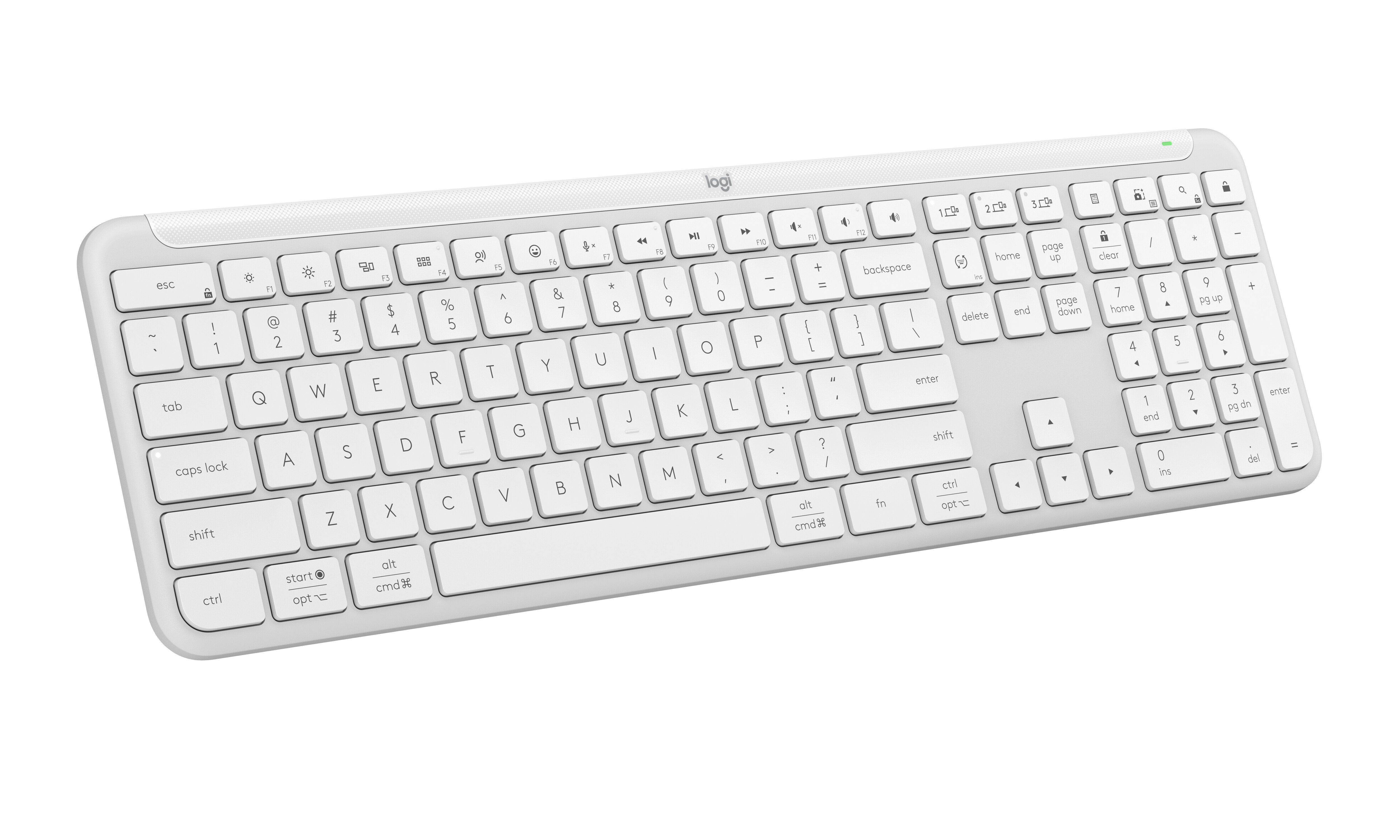 Logitech Signature Slim K950 Pale Grey - US - Kabellose Tastatur inkl. Logi Bolt