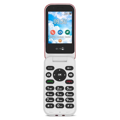 TS 3 günstig Kaufen-Doro 7030 Mobiltelefon rot-weiß. Doro 7030 Mobiltelefon rot-weiß <![CDATA[• 2.8