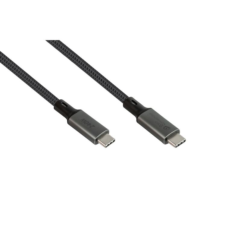 lange günstig Kaufen-Good Connections USB 4.0 Kabel (40GBit/s, 240W, 8K@60Hz) USB-C St./St. 0,5m. Good Connections USB 4.0 Kabel (40GBit/s, 240W, 8K@60Hz) USB-C St./St. 0,5m <![CDATA[• USB-Kabel • Anschlüsse: USB Typ C und USB Typ C • Farbe: anthrazit, Länge: 0,5m • Kabel mit