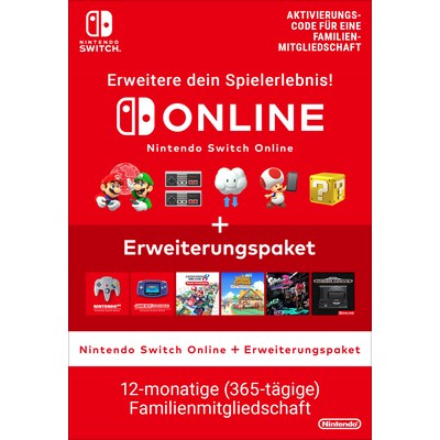 Image of Nintendo Switch Online Family 12 Monate + Erweiterungspaket Digital Code