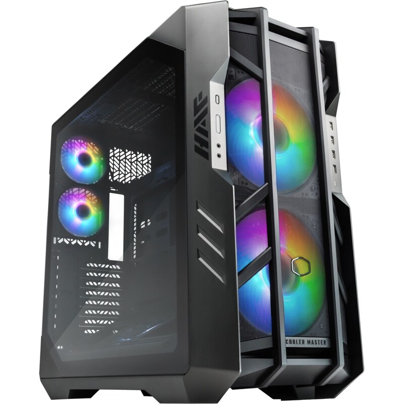 CO Z günstig Kaufen-Cooler Master HAF 700 Titanium Grey Big Tower Gaming Gehäuse grau. Cooler Master HAF 700 Titanium Grey Big Tower Gaming Gehäuse grau <![CDATA[• E-ATX-Gehäuse, The Berserker • Ohne Netzteil • Big Tower, Abmessungen (BxHxT): 291 x 626 x 666 mm • E