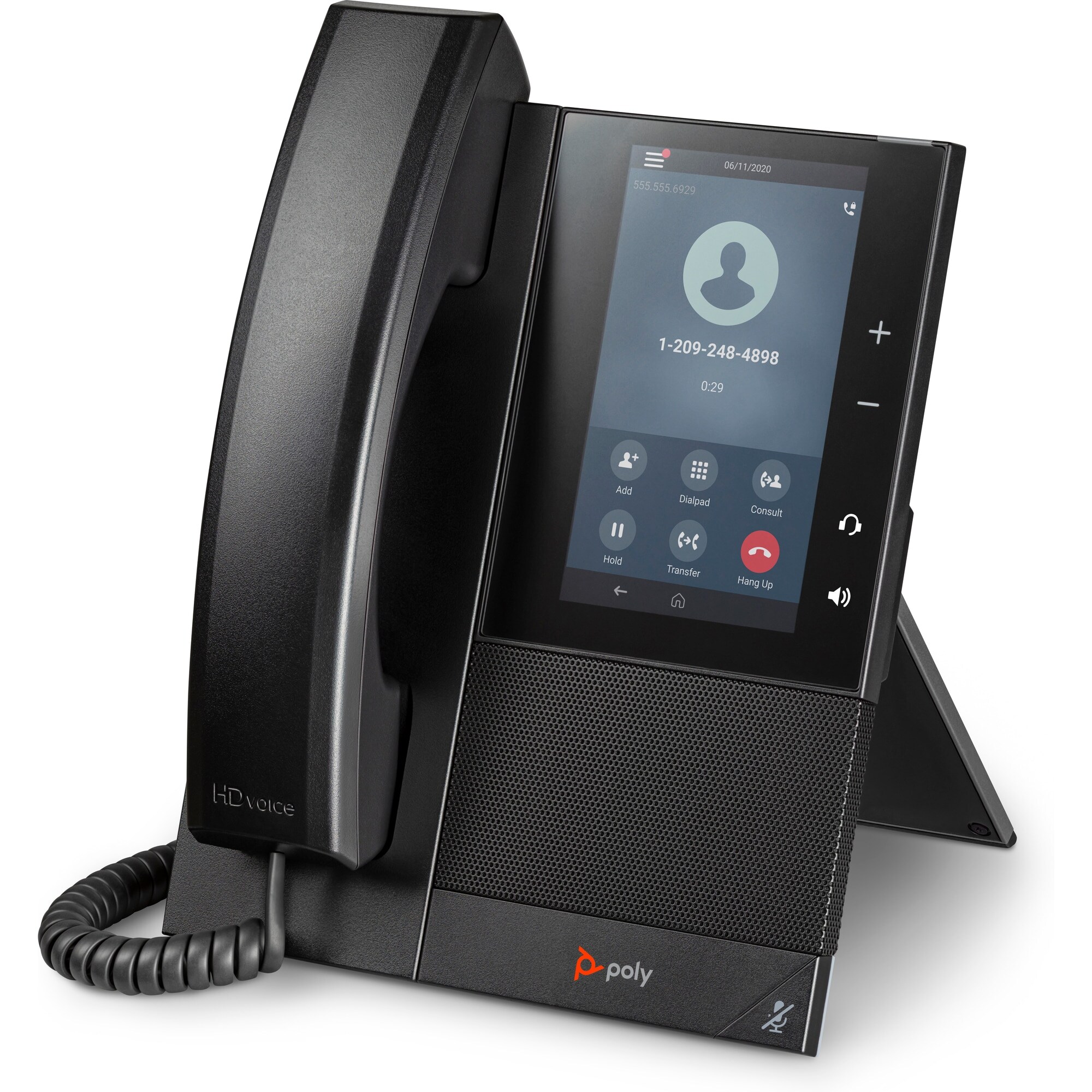 Poly CCX 505 Business-Medientelefon mit Open SIP, PoE-f&auml;hig