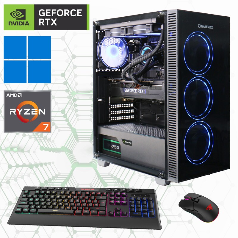 Hyrican Gamemax Draco XD 7255 R7-7700X 32GB/2TB SSD RTX4080 Super Win 11