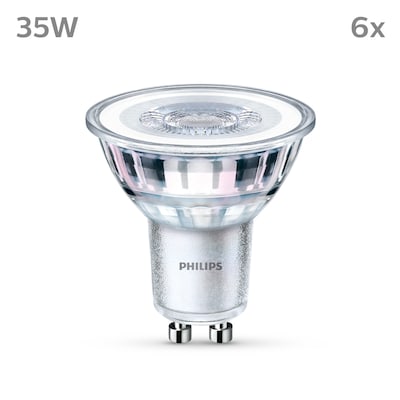 Philips günstig Kaufen-Philips LED Classic Lampe mit 35W, GU10 Sockel, Neutralweiß (4000K) 6er Pack. Philips LED Classic Lampe mit 35W, GU10 Sockel, Neutralweiß (4000K) 6er Pack <![CDATA[• Austauschtype: LED-Lampe / Sockel: GU10 / Lichtfarbe: neutralweiß • Energi