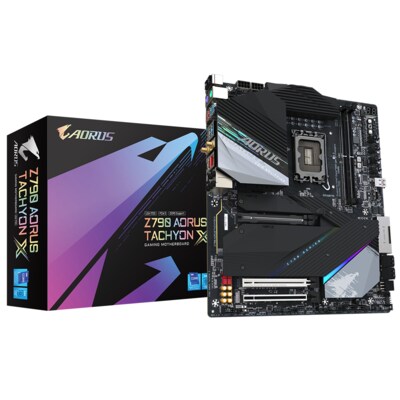 Board ab günstig Kaufen-GIGABYTE AORUS Z790 TACHYON X E-ATX WIFI6E Mainboard Sockel 1700 DDR5 HDMI. GIGABYTE AORUS Z790 TACHYON X E-ATX WIFI6E Mainboard Sockel 1700 DDR5 HDMI <![CDATA[• E-ATX Mainboard mit Sockel Intel 1700 für Intel Core 14. Generation-CP • Intel Z790-Chip