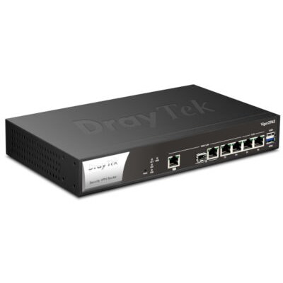 tu te  günstig Kaufen-Draytek Vigor 2962 2,5 GbE Dual WAN Security VPN Router. Draytek Vigor 2962 2,5 GbE Dual WAN Security VPN Router <![CDATA[• Dual WAN 2,5 GbE 4-Port-Router • 2x USB-Ports (1x 2.0 / 1x 3.0), SFP-Port • bis zu 200 VPN-Tunnel • unterstützt Hot-Standb