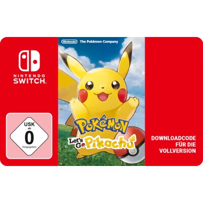 Switch Pro günstig Kaufen-Pokemon: Lets Go Pikachu Nintendo Digital Code. Pokemon: Lets Go Pikachu Nintendo Digital Code <![CDATA[• Plattform: Nintendo Switch • Genre: Rollenspiel • Altersfreigabe USK: ab 0 Jahren • Produktart: Digitaler Code per E-Mail]]>. 