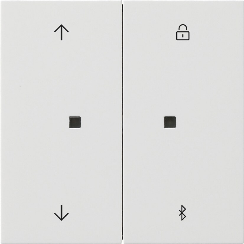 Gira S3000 Jalousie- und Schaltuhr BT Pfeilsymbole Fl&auml;chenschalter Reinwei&szlig;