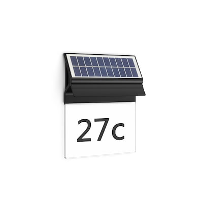 LED Solar günstig Kaufen-Philips Outdoor Solar Enkara Wandnummerleuchte 0.2W, Tageslichtsensor, schwarz. Philips Outdoor Solar Enkara Wandnummerleuchte 0.2W, Tageslichtsensor, schwarz <![CDATA[• LED Wandleuchte • Material: Kunststoff • Grundfarbe: Schwarz]]>. 