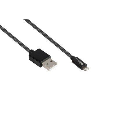 Good Connections USB-A auf Lightning Kabel St./St. MFI 12W 0,5m schwarz