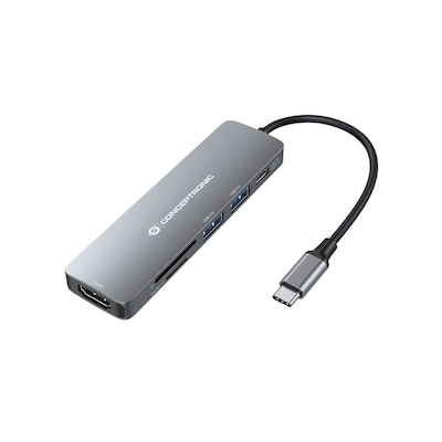 USB zu günstig Kaufen-Conceptronic DONN11G 6-in-1 USB 3.2 Gen 1 Dockingstation. Conceptronic DONN11G 6-in-1 USB 3.2 Gen 1 Dockingstation <![CDATA[• von USB-C zu HDMI und USB3.0 mit Kartenleser • Datenübertragungsrate von max. 5 Gb/s • Einfache Plug-and-Play-Installation
