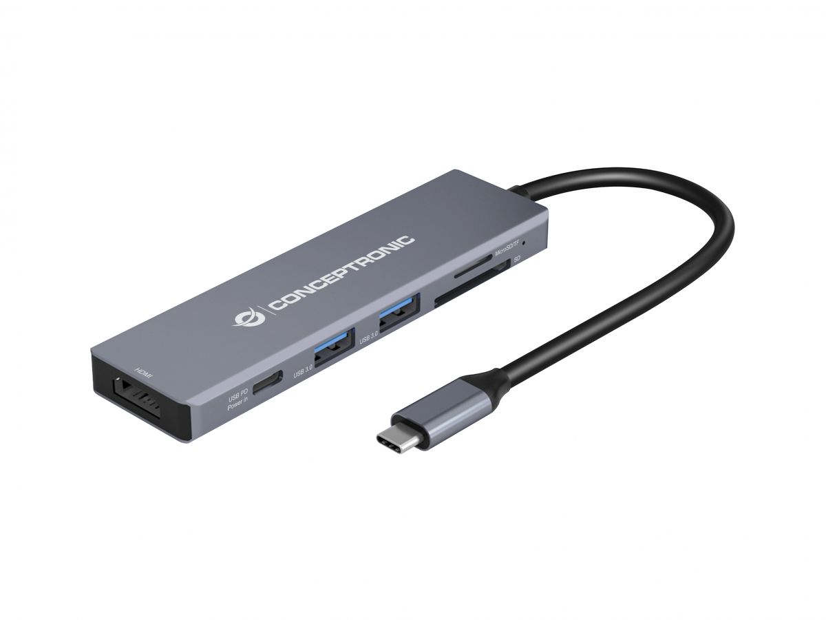 Conceptronic DONN23G 6-in-1 USB 3.2 Gen 1 Dockingstation