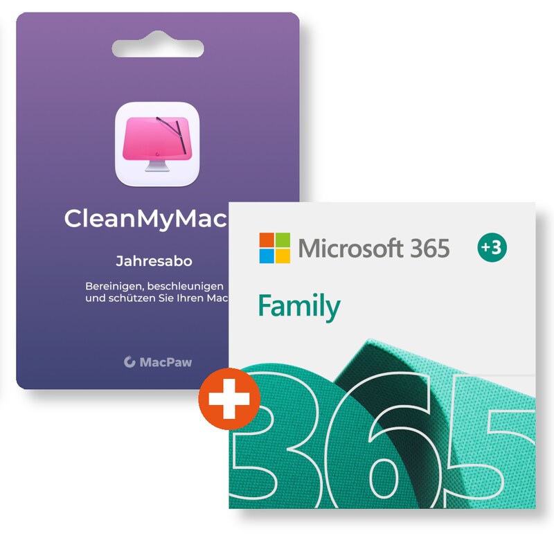 Microsoft 365 Family + MacPaw CleanMyMax X | Download & Produktschlüssel