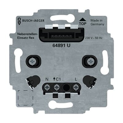 230 mm  günstig Kaufen-BUSCH JAEGER Nebenstellen-Einsatz flex 1-fach 230 V. BUSCH JAEGER Nebenstellen-Einsatz flex 1-fach 230 V <![CDATA[• 3-Leiter-Anschlusstechnik (Neutralleiter erforderlich) • Zur Gruppensteuerung von flex Einsätzen via Nebenstellenkommunikation • Ohn