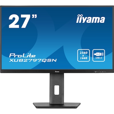 HD Monitor günstig Kaufen-iiyama ProLite XUB2797QSN-B1 68.5cm (27") WQHD IPS Monitor HDMI/DP/USB/USB-C. iiyama ProLite XUB2797QSN-B1 68.5cm (27") WQHD IPS Monitor HDMI/DP/USB/USB-C <![CDATA[• Energieeffizienzklasse: F • Größe: 68,5 cm (27 Zoll) 16:9, Auflösung: 2.56